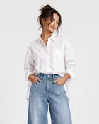 Button Up Top - White