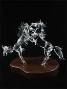 Double Mustangs — Lawrence Family Glass Blowers