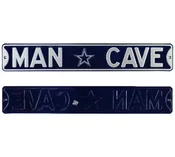 Dallas Cowboys Man Cave Officially Licensed Authentic Steel 36x6 Navy Blue &amp;amp; Silver NFL Street Sign