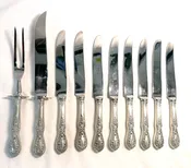 10Pc Sterling Silver Flatware Mixed Lot American Beauty Pat. by Manchester (ChB)