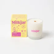 I need this Juicy Delight: Sunnyside Candle by Milkjar – Hand-Poured Coconut Soy Wax Candle So Much Scents-Home Fragrance-Scented Candles Black & Gold Vintage Furniture Decorative Arts Home Fragrances