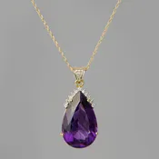 14k Yellow Gold Amethyst (5.16ct.) Pendant