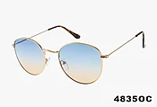 4835OC - Wholesale Classic Oval Metal Ombre Sunglasses