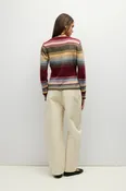 All Row The Natasha Sweater | Multi Stripe Relaxed Brushed Knit
