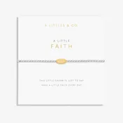 A Little 'Faith' Bracelet In Silver And Gold-Tone Plating
