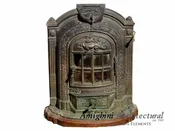 23″ Antique European Cast Iron with Amazing Bronze Details Stove
