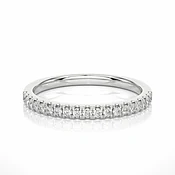 0.23 Carat Round Cut V Prong Setting Diamond Half Eternity Wedding Band