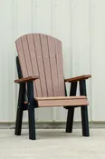 Heavy Duty Poly Lawn, Patio, Beach, and Fanback Camping Chair Mahogany/Black