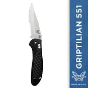 Benchmade Griptilian 551S Drop-Point Serrated Knife Satin