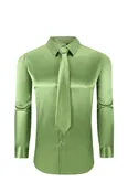 721 Satin Dress Shirt Combo ( Shirt and Tie)