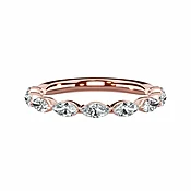 1.00 ct Marquise Cut Diamond Band In Rose gold