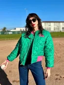 Bomber Jacket Green/Pink