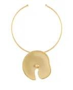 Geo Flower Open Choker Necklace - Gold