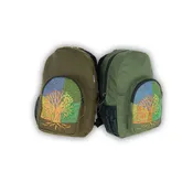 Denim backpack with 4 Seasons embroidery (Medium)