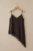 Asymmetrical Satin Cami Tunic