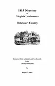 1815 Directory of Virginia Landowners: Botetourt County, Virginia