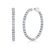 1.90 CT Diamond Hoop Earring