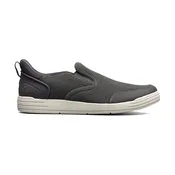 NUNN BUSH KORE CITY WALK CANVAS EZ MOC TOE SLIP ON CEMENT - MENS