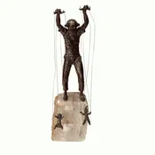 Curtis Jere Bronze Puppeteer Sculpture