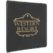 10 1/2" x 11 1/2" Laserable Leatherette 3 Ring Binder with 1" Slant D Rings