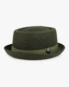 Black Horn -Light Cool Soft Crushable Mesh Porkpie