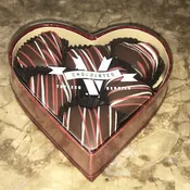 chocolate covered caramel hearts