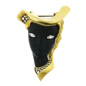 18K Blackamoor Brooch