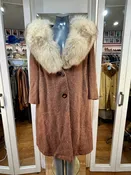 60’s Swing Coat With Fox Fur