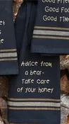 Advice From A Bear Embroidered Dishtowel
