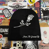 From The Ground Up Black Rose Beanie