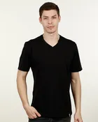Luxury V Neck Tee Black