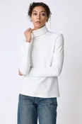 Alma Rib T-Neck Ivory