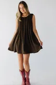 Aura Pleated Front Mini Dress