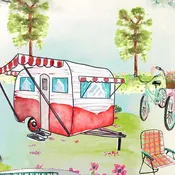 Happy Campers Camping Scene