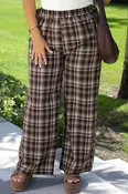 Better Yet Pants: Brown/Plaid