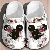 Disney Mickey Ears Watercolor Floral Minnie Classic Crocs