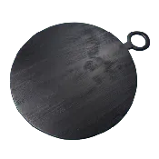 Black Round Serving Board