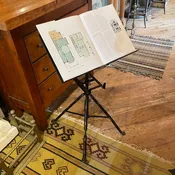 Japanned Finish Metal Book Stand — Aurora Mills