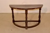 19th Century English Demilune Table