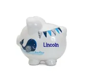 Blue Double Whale Piggy Bank