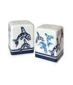 Native Northwest Salt &amp; Pepper Shaker Set-Orca Family by Paul Windsor