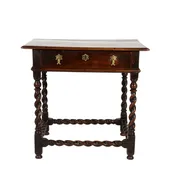 English Oak Side Table With Single Drawer circa 1720