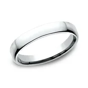 10k White Gold 3.5mm European Comfort Fit Wedding Band