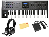 Arturia KeyLab 49 MkII Keyboard Controller - Black w/ Headphones
