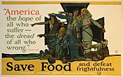 American WWI Vintage Homefront Poster 'Save Food' by Paus, 1917