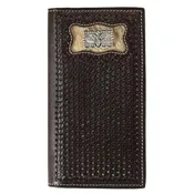 3D Calf Hair Inlay Cross Concho - Men's Rodeo Wallet
