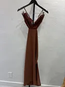 Abercrombie & Fitch Brown Cut-Out Open Back Maxi Dress sz L