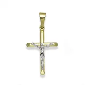 10KT Yellow Gold 37X18MM Crucifix Pendant. Chain not Included.