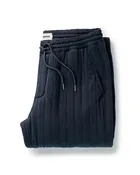 The Apres Pant in Heather Midnight Quilted Jersey