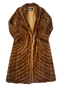 ALASKA Size 8 WHISKEY COAT MINK FULL LENGTH DAVID GREEN